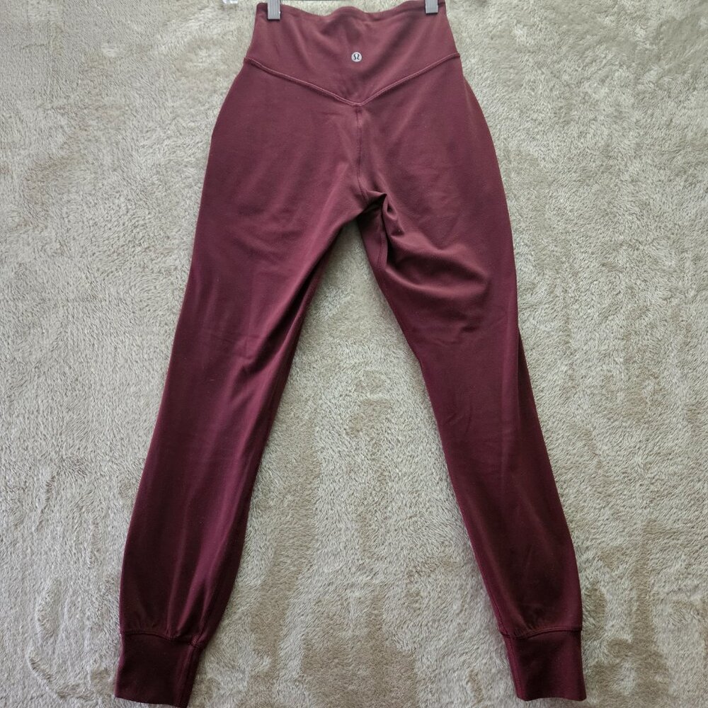 Lululemon Align High-Rise Joggers Leggings Women's Size 0 Burgundy Pants - Picture 2 of 9